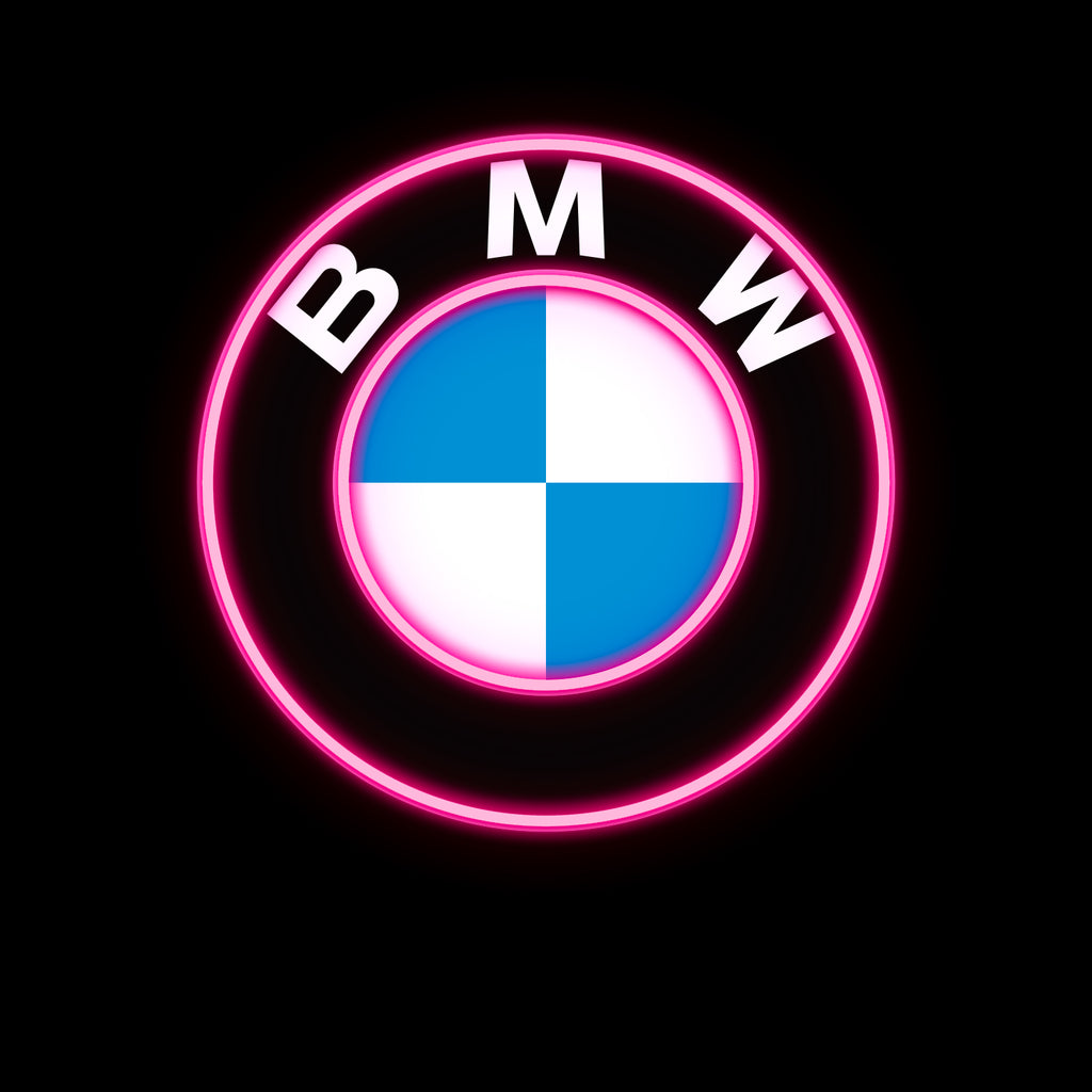 Bmw Pink Logo Matte Pink Sticker Overlay Vinyl For BMW Emblems Sri