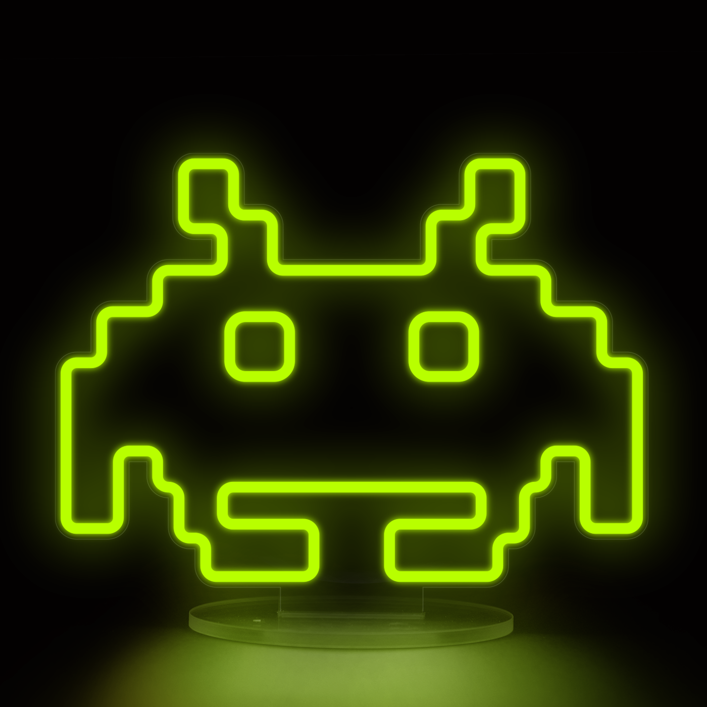 Neon Lamp Space Invaders 👾 Playing Space Invaders With Drums 👾